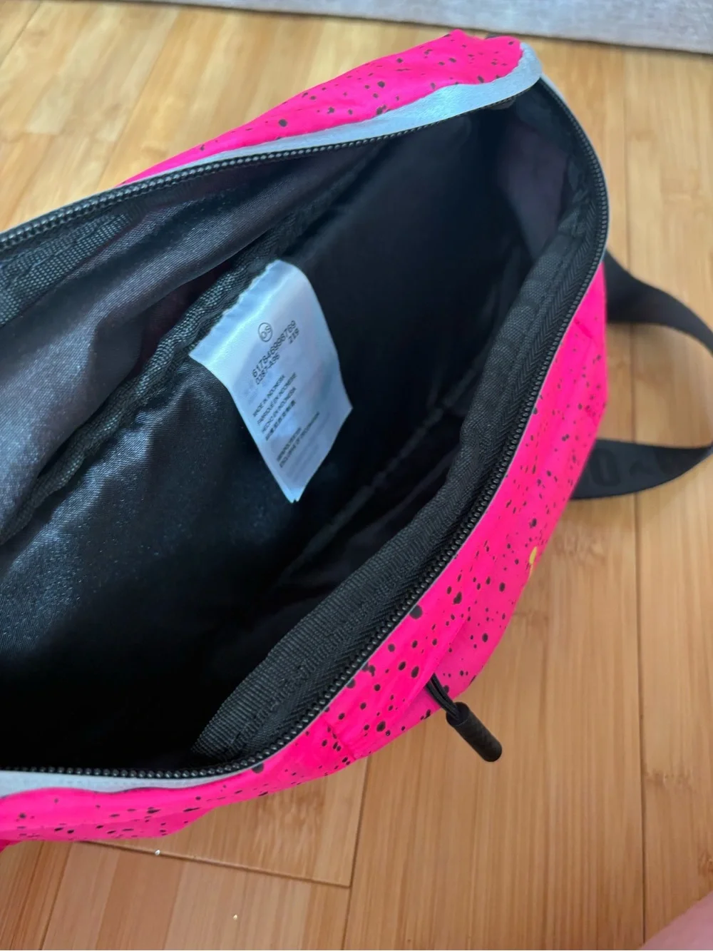 Nike Jumpman Neon Pink Speckled Waist Bag with Yellow Logo